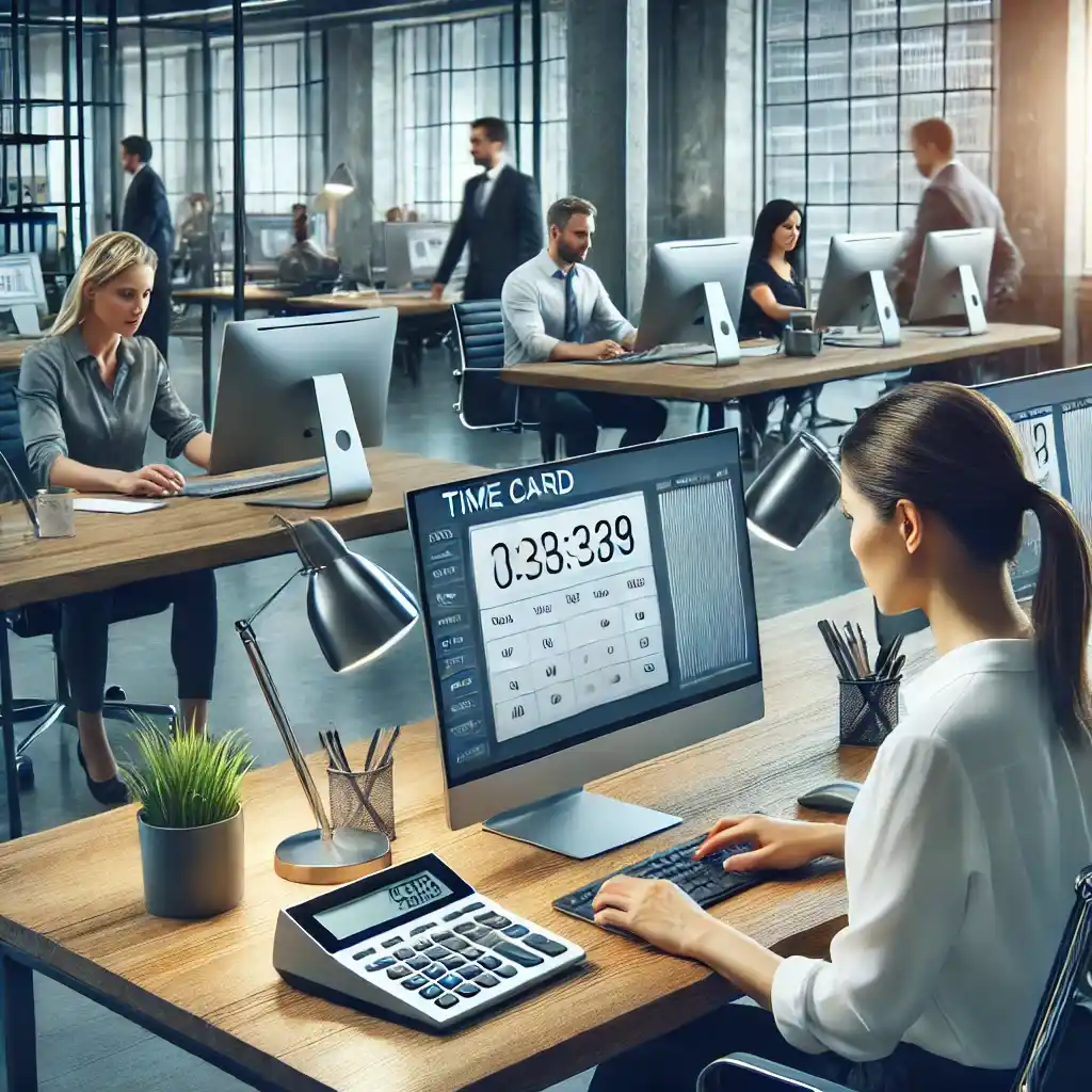 Discover the Features of the Advance Time Card Calculator An infographic highlighting the key features and benefits of the time card calculator, including overtime calculations and accurate payroll tracking.