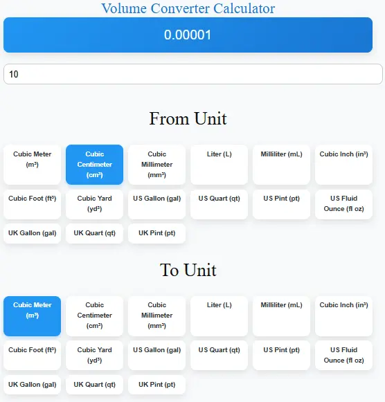 Free online volume calculator for cubes, cylinders, spheres, and cones
