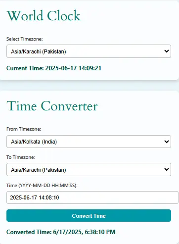 World Clock & Timezone Converter for Pakistan World clock showing current time in Pakistan