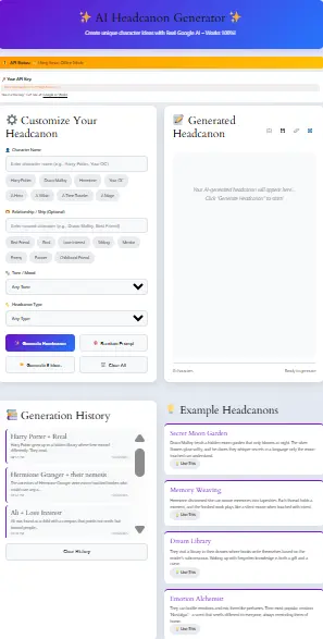 Character headcanon generator idea for memory-based powers