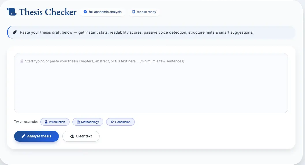 Thesis Checker Free – Comprehensive Analysis Tool Free Thesis Checker helping students analyze and improve thesis statements for academic writing