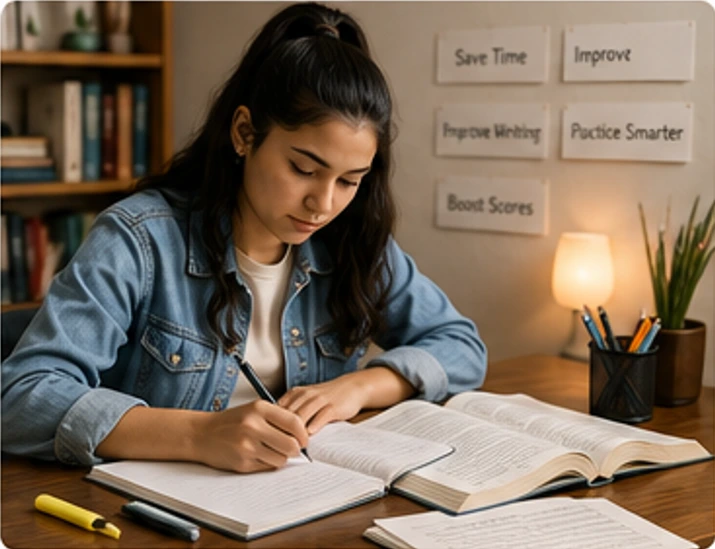 Student using AP History study tools to prepare for exams