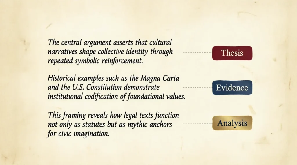 Annotated APUSH essay example showing thesis, evidence, and analysis