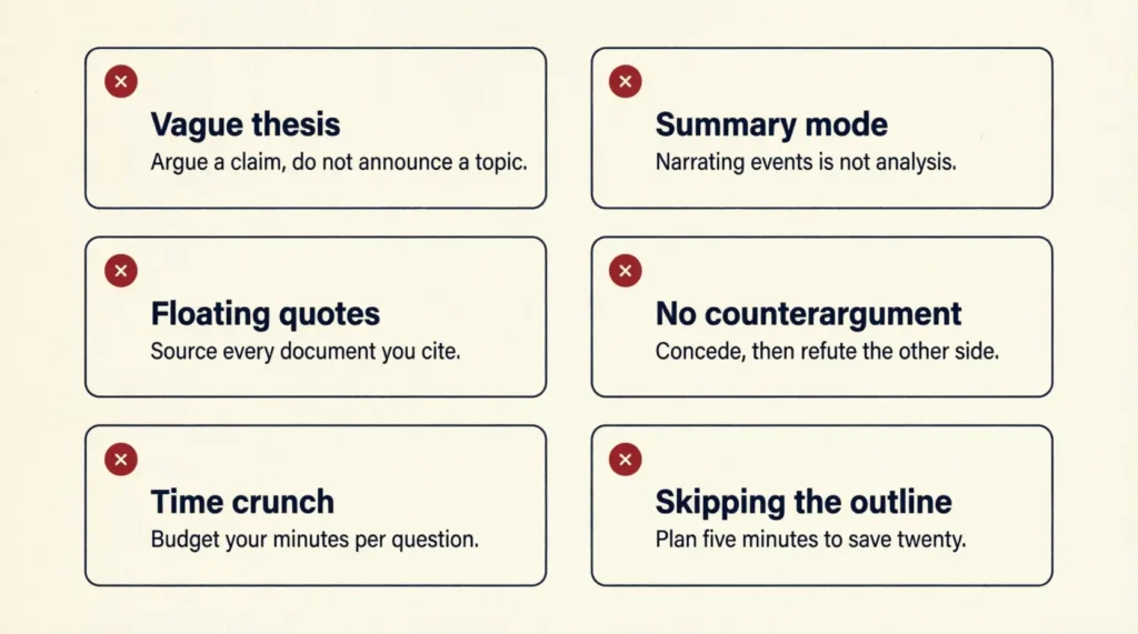 Six common APUSH essay mistakes that lower your score